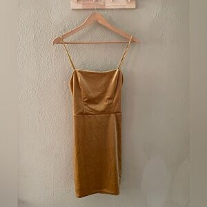 Gold Velvet Dress, sz S